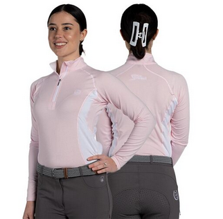 Delzani AirMesh Zara · Pink-White Technical Shirt