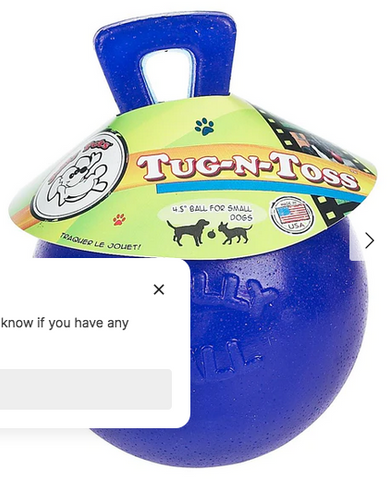 Jolly Pets Tug N Toss Ball 6inch blueberry