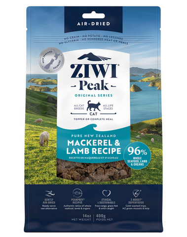 ZIWI Peak Air Dried Cat Food 400g Mackerel & Lamb