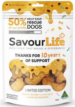 Savourlife 10th Birthday Biscuit with Peanut Butter Flavour & Carob