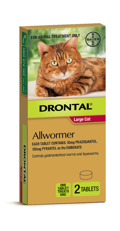Drontal Cat Ellipsoid 6kg 2x tabs