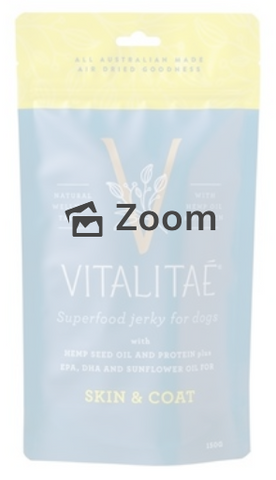 Vitalitae Jerky Skin & Coat Superfood Dog Treat 150g