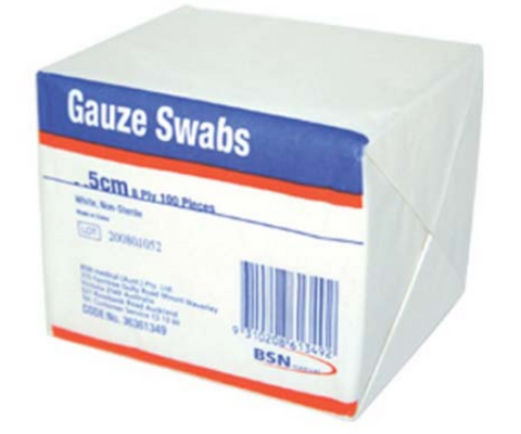 Gauze Swabs 7.5cm 8 Ply 100 Pieces