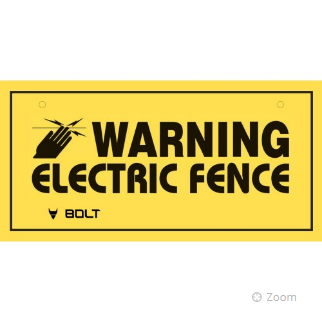 Bolt Warning Sign