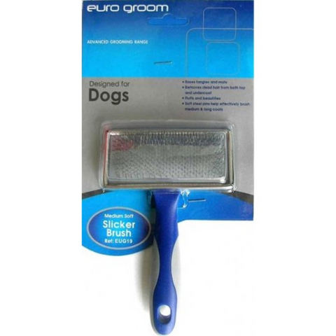 Euro Groom Dog Slicker Brush Soft/Flat