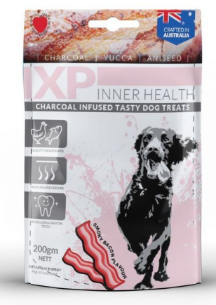 Inner Health Charcoal Infused Tasty Dog Treats Smoky Bacon Flavour