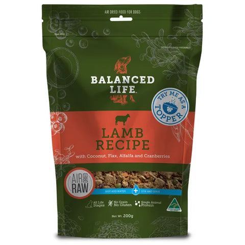 Balanced Life- Air Dried Lamb Recipe with Coconut, Flax, Alfalfa and Cranberries